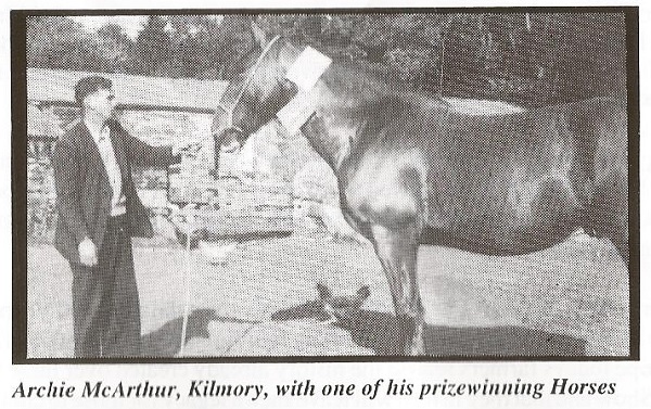 Archie McArthur, Kilmory, with one of his prizewinning Horses