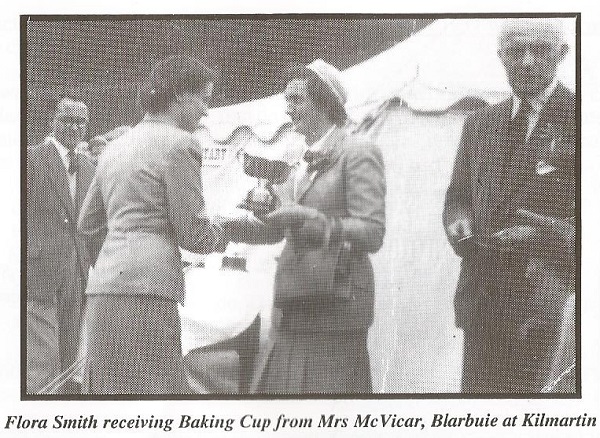 Flora Smith receiving Baking Cup from Mrs McVicar, Blarbuie at Kilmartin